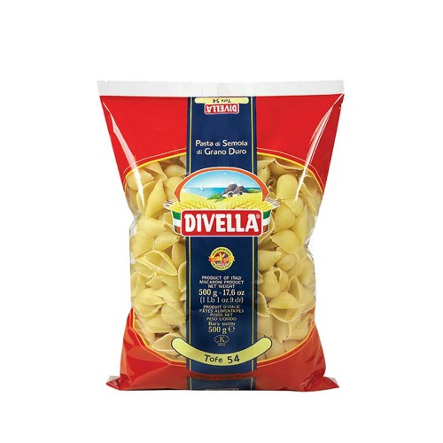Divella - Ζυμαρικά N°054 Tofe 500gr, 432 τμχ (παλέτα)
