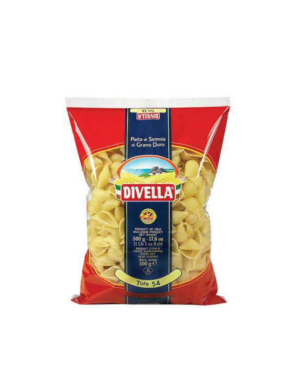 Divella - Ζυμαρικά N°054 Tofe 500gr, 432 τμχ (παλέτα)