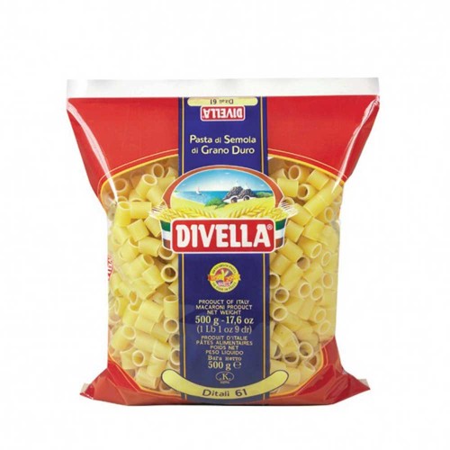 Divella - Ζυμαρικά N°061 Ditali 500gr, 1344 τμχ (παλέτα)