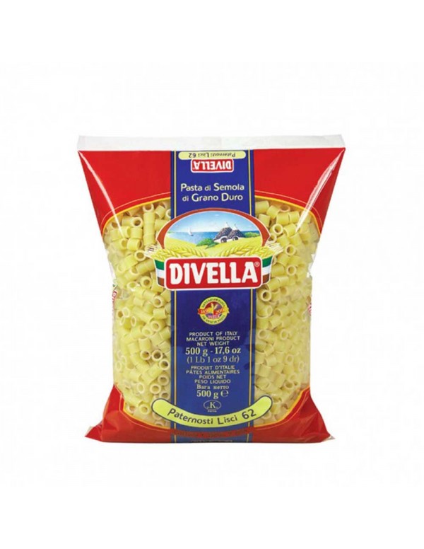 Divella - Ζυμαρικά N°062 Paternosti Lisci 500gr, 1344τμχ (παλέτα)