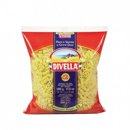 Divella - Ζυμαρικά N°063 Paternosti Rigati 500gr, 1344τμχ (παλέτα)