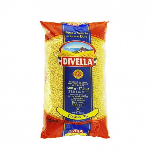 Divella - Ζυμαρικά N°076 Corallini 500gr, 2304 τμχ (παλέτα)