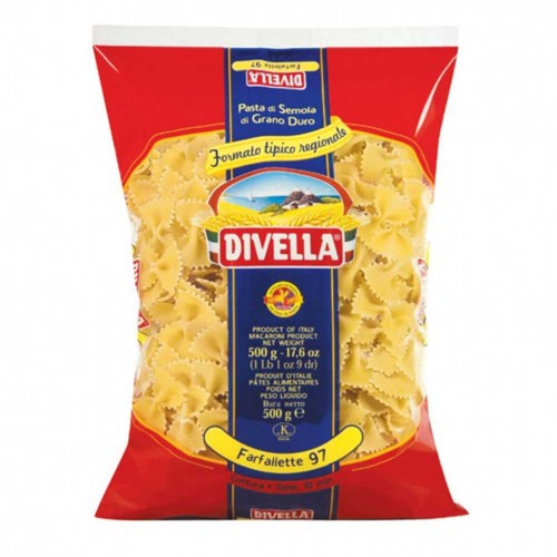 Divella - Pasta N°097 Tip. Καν. 500gr Farfallet, 1344 τμχ (παλέτα)