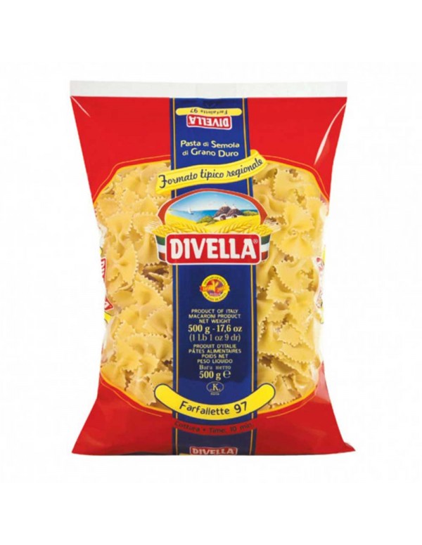 Divella - Pasta N°097 Tip. Καν. 500gr Farfallet, 1344 τμχ (παλέτα)