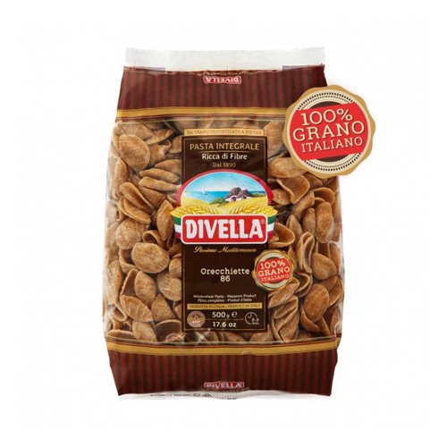 Divella - Orecchiette ολικής αλέσεως N°086 500gr, 504τμχ (παλέτα)