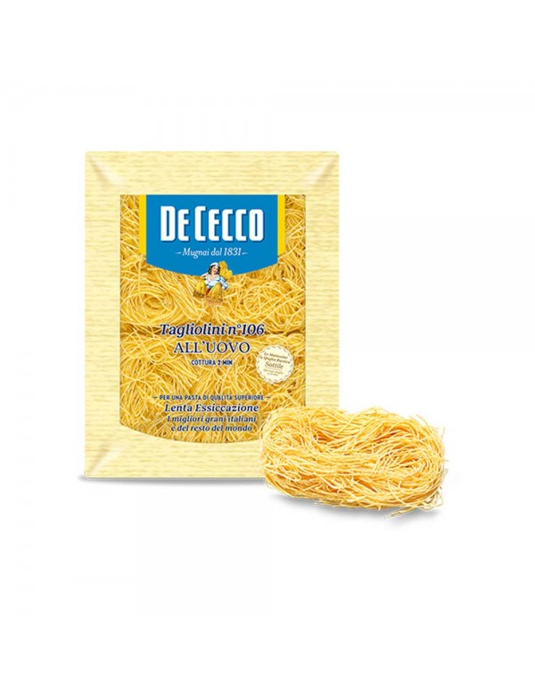De Cecco - Egg Pasta 250gr Egg No. 106 Tagliolini, 384τμχ (παλέτα)