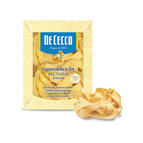 De Cecco - Αυγοζυμαρικά 250gr N°101 Pappardelle, 288τμχ (παλέτα)