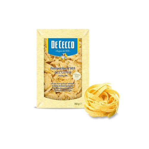 De Cecco - Αυγοζυμαρικά 250gr N°103 Fettuccine, 288τμχ (παλέτα)