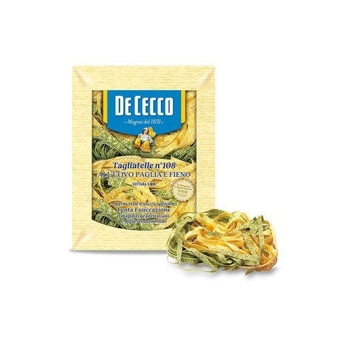 De Cecco - Αυγοζυμαρικά 250gr N°108 Καλαμάκι και σανό Ταλιατέλες, 384τμχ (παλέτα)