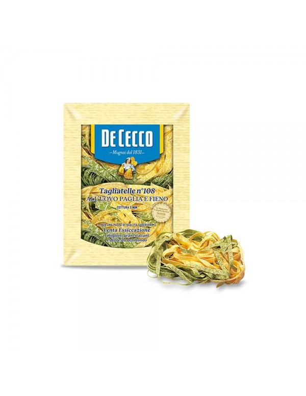 De Cecco - Αυγοζυμαρικά 250gr N°108 Καλαμάκι και σανό Ταλιατέλες, 384τμχ (παλέτα)
