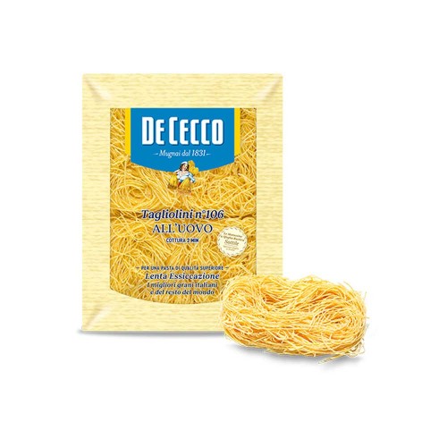 De Cecco - Αυγοζυμαρικά 250gr "Nidi" N°303 Fettuccine, 288τμχ (παλέτα)