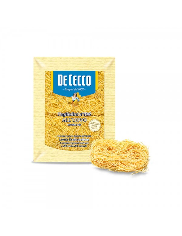 De Cecco - Αυγοζυμαρικά 250gr "Nidi" N°303 Fettuccine, 288τμχ (παλέτα)