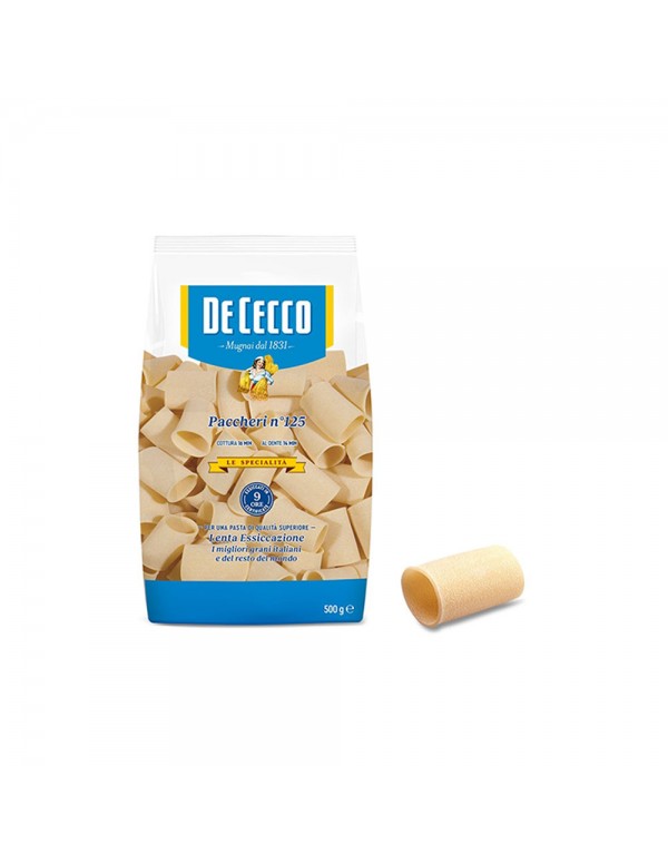 De Cecco - "Le Specialità" 500gr N°125 Paccheri, 192 τμχ (παλέτα)