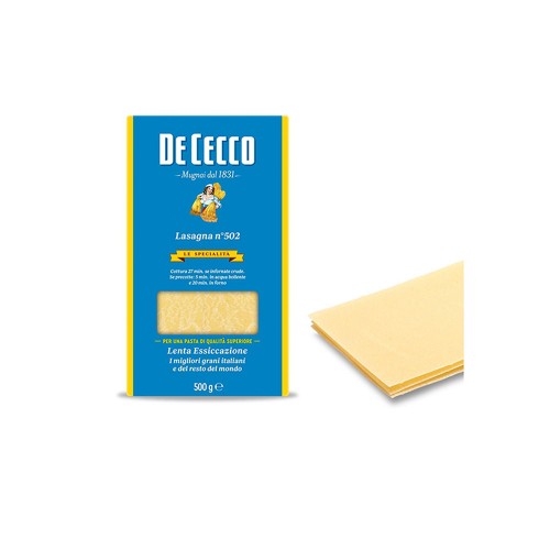 De Cecco - "Le Specialità" 500gr N°502 Λαζάνια, 720τμχ (παλέτα)