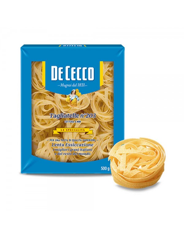 De Cecco - "Le Specialità" N°203 Ταλιατέλες 500gr, 168τμχ (παλέτα)