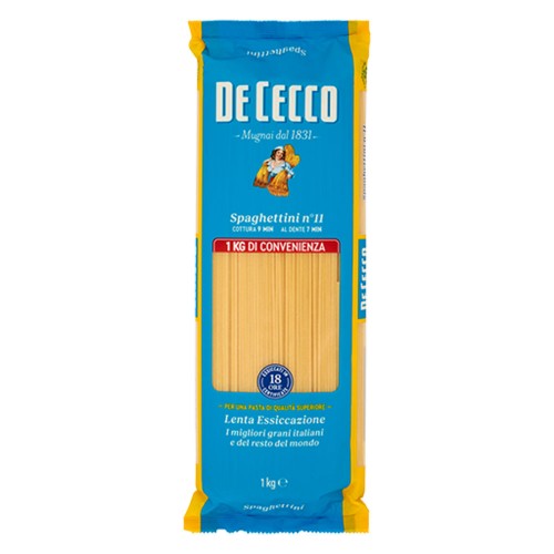 De Cecco - Ζυμαρικά N°011 Σπαγγετίνι 1Kg, 816 τμχ (παλέτα)