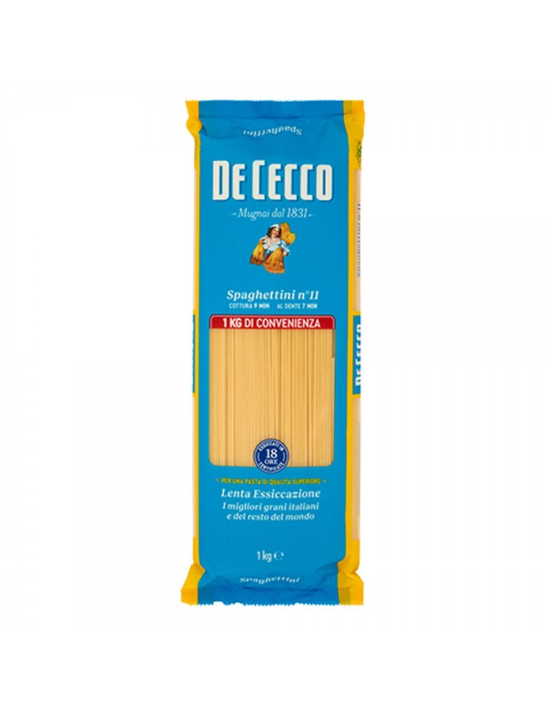De Cecco - Ζυμαρικά N°011 Σπαγγετίνι 1Kg, 816 τμχ (παλέτα)
