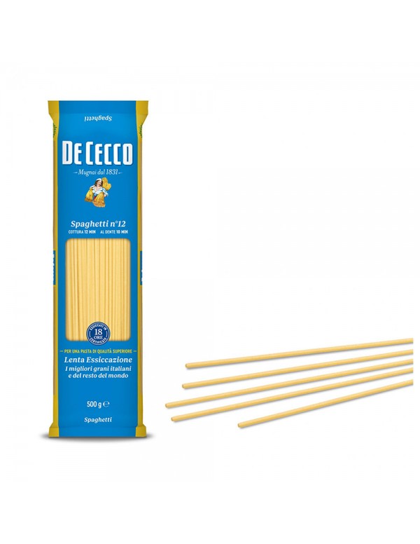 De Cecco - Ζυμαρικά N°012 Σπαγγέτι 500gr, 1632τμχ (παλέτα)