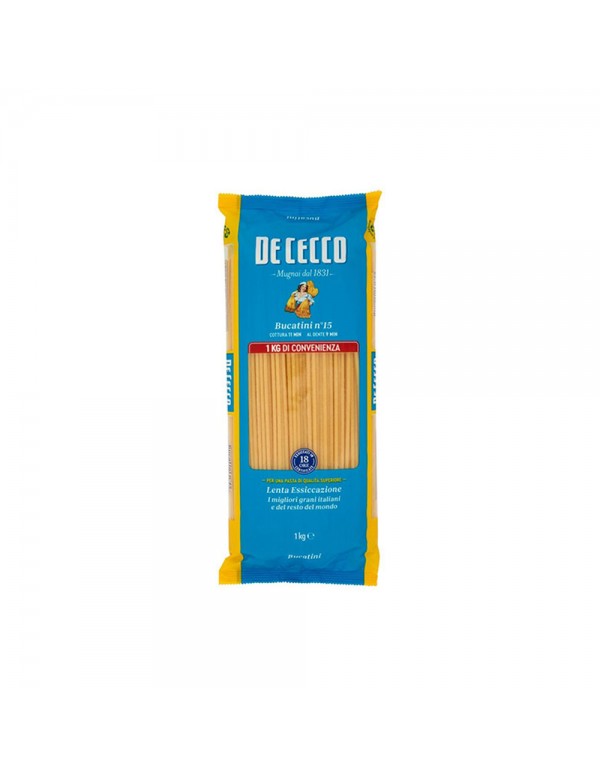De Cecco - Ζυμαρικά N°015 Bucatini 1Kg, 576τμχ (παλέτα)