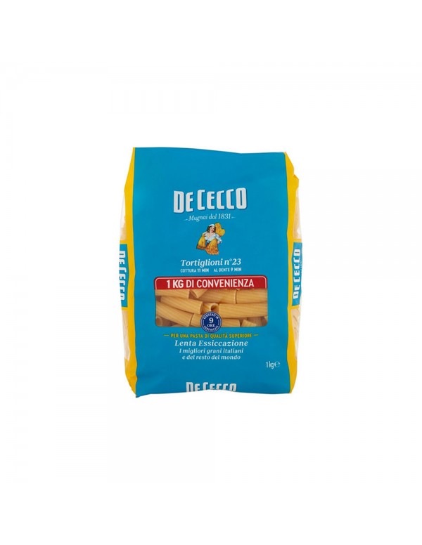 De Cecco - Ζυμαρικά N°023 Tortiglioni 1Kg, 144τμχ (παλέτα)