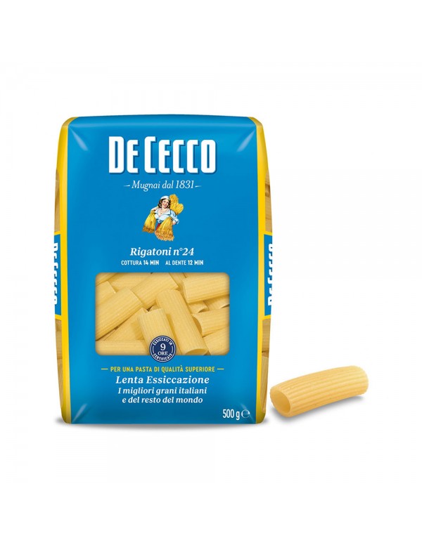 De Cecco - Pasta N°024 Rigatoni 500gr, 432τμχ (παλέτα)