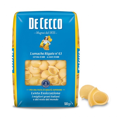De Cecco - Pasta N°043 Lumache Rigate 500gr, 288τμχ (παλέτα)