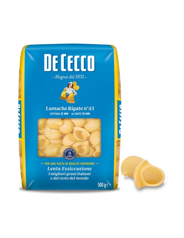 De Cecco - Pasta N°043 Lumache Rigate 500gr, 288τμχ (παλέτα)
