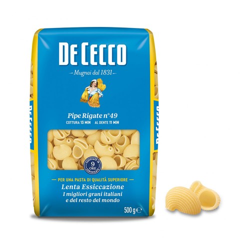 De Cecco - Pasta N°049 Pipe Rigate 500gr, 432τμχ (παλέτα)