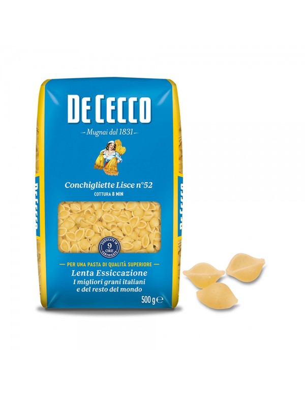 De Cecco - Pasta N°052 Conchigliette Lisce 500gr, 432τμχ (παλέτα)