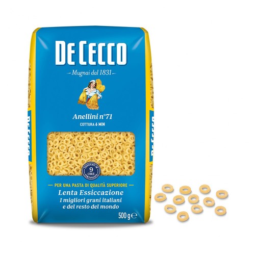 De Cecco - Ζυμαρικά N°071 Anellini 500gr, 672τμχ (παλέτα)