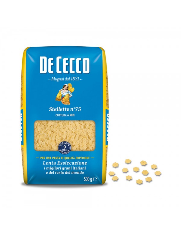 De Cecco - Pasta N°075 Stellette 500gr, 672τμχ (παλέτα)