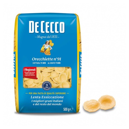De Cecco - Ζυμαρικά N°091 Orecchiette 500γρ, 840τμχ (παλέτα)