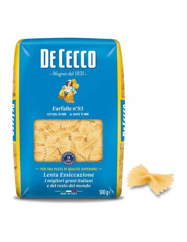 De Cecco - Ζυμαρικά N°093 Farfalle 500gr, 840τμχ (παλέτα)