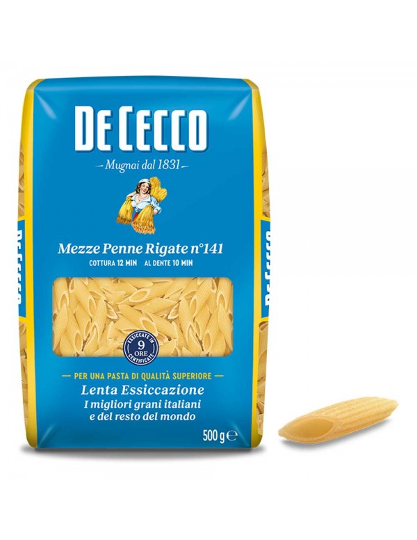 De Cecco - Pasta N°141 Mezze Penne Rigate 500gr, 672pcs (pallet)