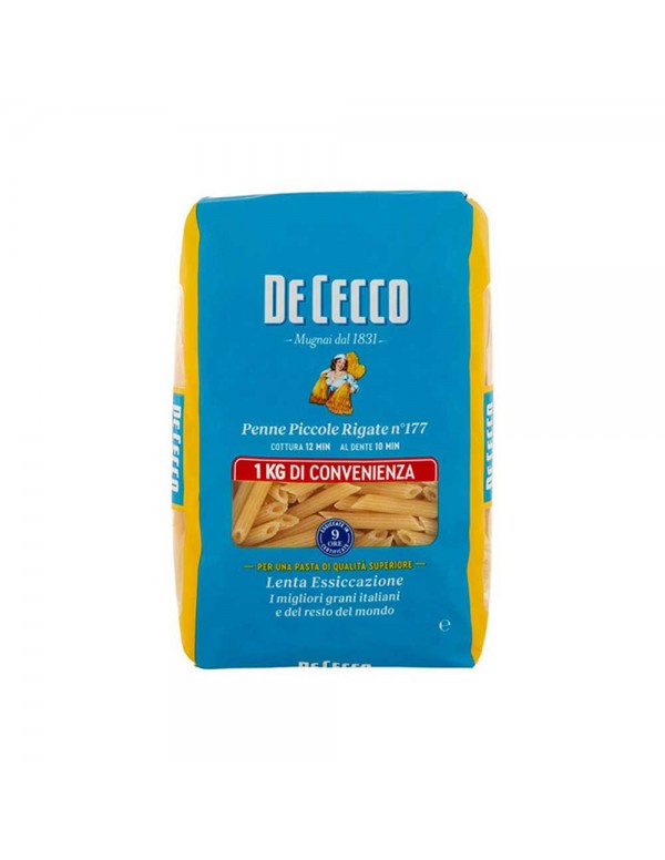 De Cecco - Ζυμαρικά N°177 Penne Piccole Rigate 1Kg, 768 τμχ (παλέτα)