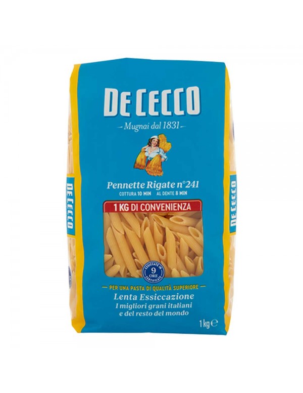 De Cecco - Ζυμαρικά N°241 Pennette Rigate 1Kg, 216τμχ (παλέτα)