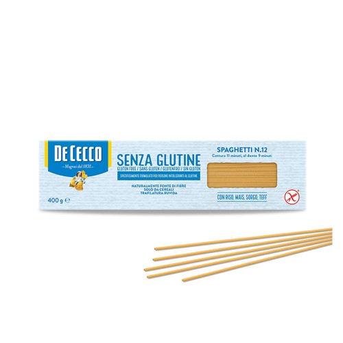 De Cecco - Μακαρόνια χωρίς Γλουτένη N°012 Spaghetti 400gr, 1008τμχ (παλέτα)