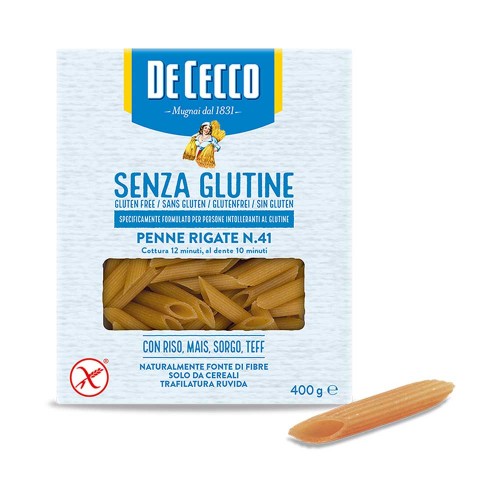 De Cecco - Μακαρόνια Χωρίς Γλουτένη N°041 Penne Rigate 400gr, 672τμχ (παλέτα)