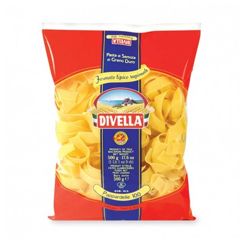 Divella - Nidi Semolina N°100 Pappardelle 500gr, 576τμχ (παλέτα)