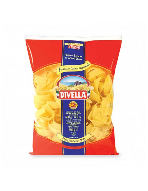 Divella - Nidi Semolina N°100 Pappardelle 500gr, 576τμχ (παλέτα)