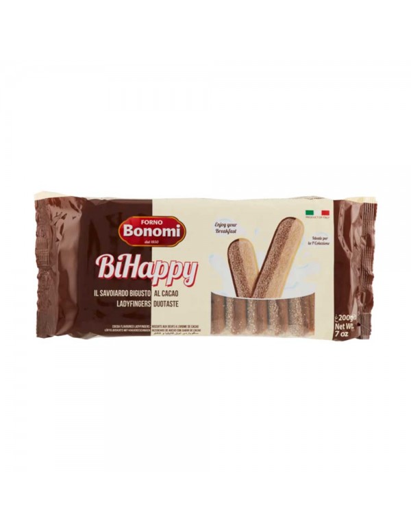Forno Bonomi - Bihappy Cocoa Savoiardi 200gr, 1050 τμχ (παλέτα)