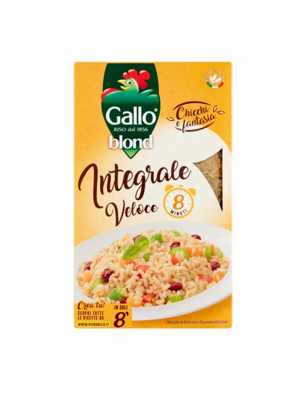 Gallo - Ξανθό Ρύζι Γρήγορο 1Kg Ολικής Άλεσης, 720 τεμάχια (παλέτα)