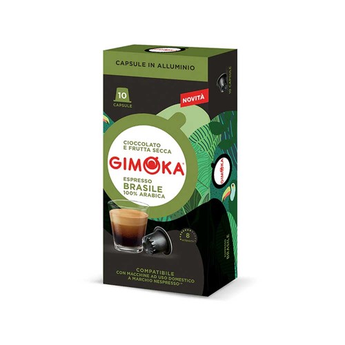 Gimoka - 10 κάψουλες. *Nespresso Brasil 55gr, 2720 τεμάχια (παλέτα)Gimoka - 10 κάψουλες. *Nespresso Brasil 55gr, 2720 τεμάχια (παλέτα)