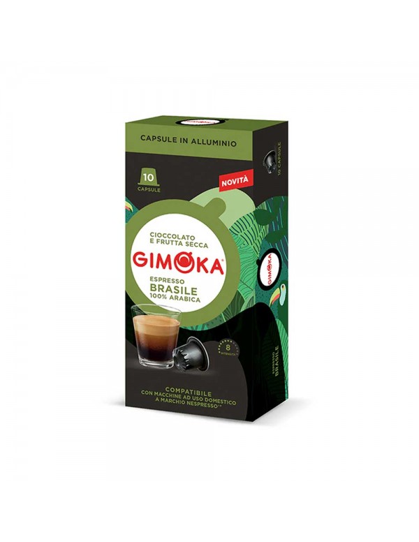 Gimoka - 10 κάψουλες. *Nespresso Brasil 55gr, 2720 τεμάχια (παλέτα)Gimoka - 10 κάψουλες. *Nespresso Brasil 55gr, 2720 τεμάχια (παλέτα)