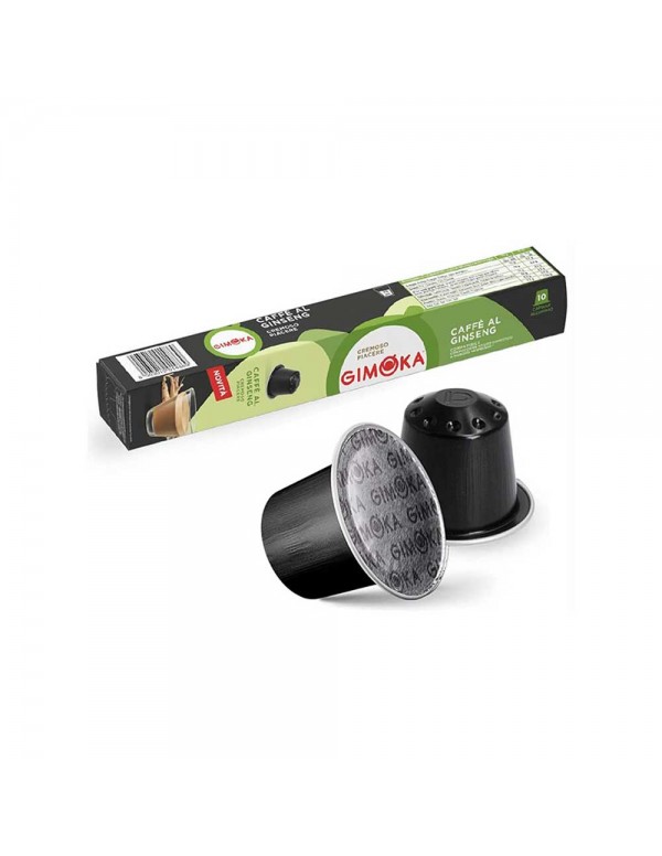 Gimoka - 10 κάψουλες σε συσκευασία *Καφές Nespresso με τζίνσενγκ 60γρ, 4000 τεμάχια (παλέτα)