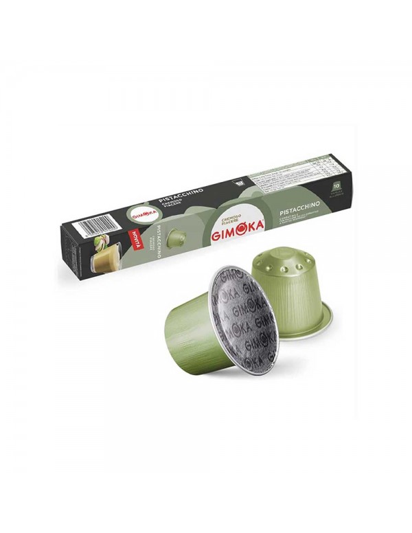 Gimoka - 10 κάψουλες. Συσκευασία *Nespresso Φιστίκι 65gr, 4000 τεμάχια (παλέτα)