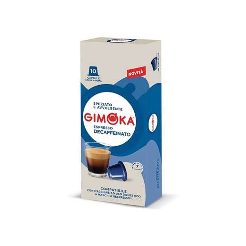 Gimoka - 10 Κάψουλες Πλαστικές. *Nespresso Decaf. 55gr, 2880 τεμάχια (παλέτα)