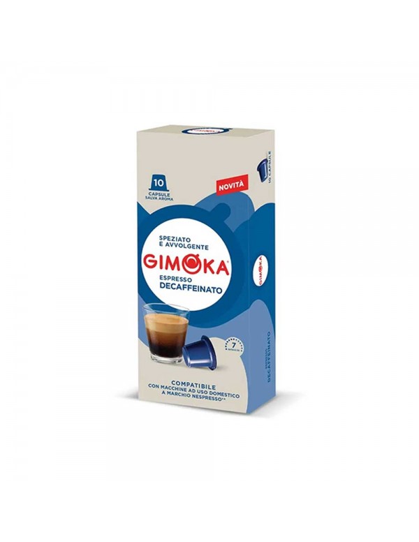 Gimoka - 10 Κάψουλες Πλαστικές. *Nespresso Decaf. 55gr, 2880 τεμάχια (παλέτα)