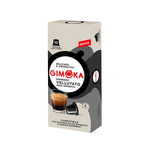 Gimoka - 10 Πλαστικά Καπάκια *Nespresso Vellutato 55gr, 2880τμχ (παλέτα)