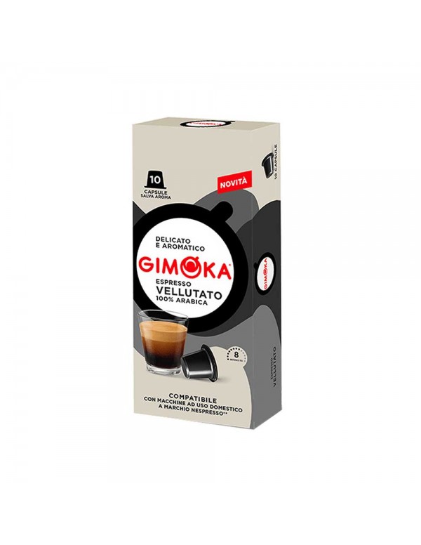 Gimoka - 10 Πλαστικά Καπάκια *Nespresso Vellutato 55gr, 2880τμχ (παλέτα)